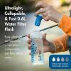 image:imageKatadyn BeFree Collapsible Water Filter Bottle 06L for Hiking Trail Running amp Backpacking  Ultralight 59g Squeeze Filter Removes Bacteria Protozoa amp Sediment BPAFree EZClean Membrane06L  Slate Blue