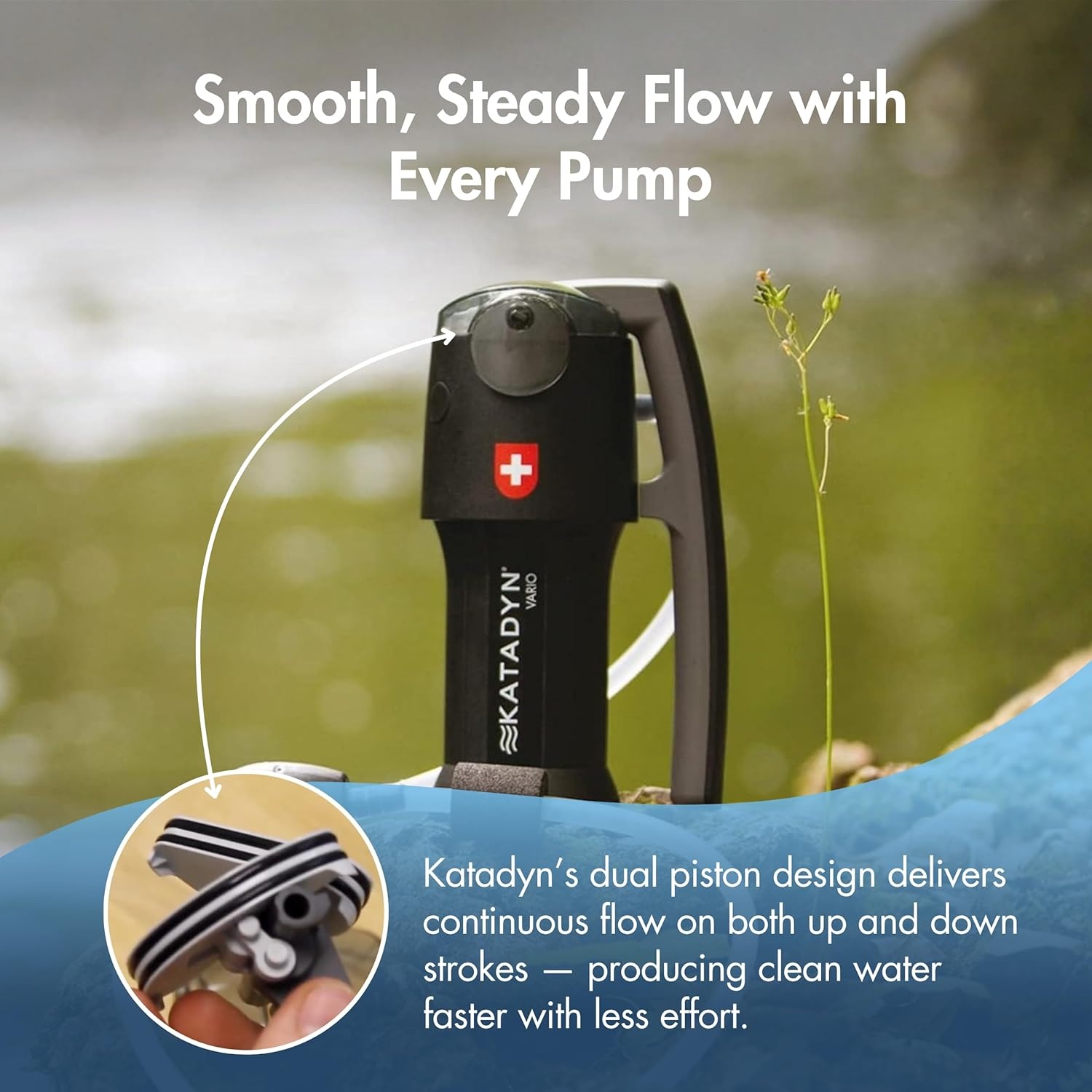 image:imageKatadyn Vario Water Filter Dual Technology Microfilter for Personal or Small Group Camping Backpacking or Emergency PreparednessWater Filter