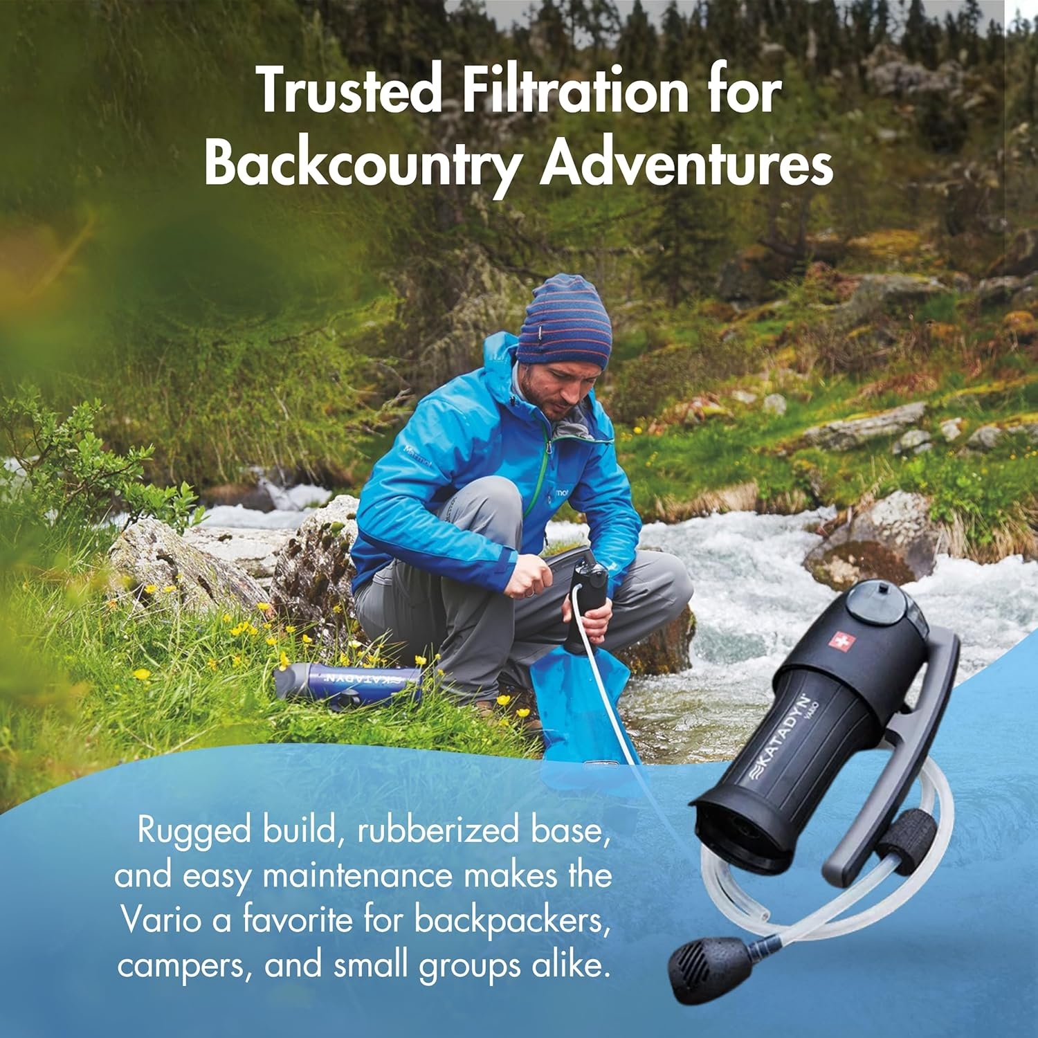 image:imageKatadyn Vario Water Filter Dual Technology Microfilter for Personal or Small Group Camping Backpacking or Emergency PreparednessWater Filter